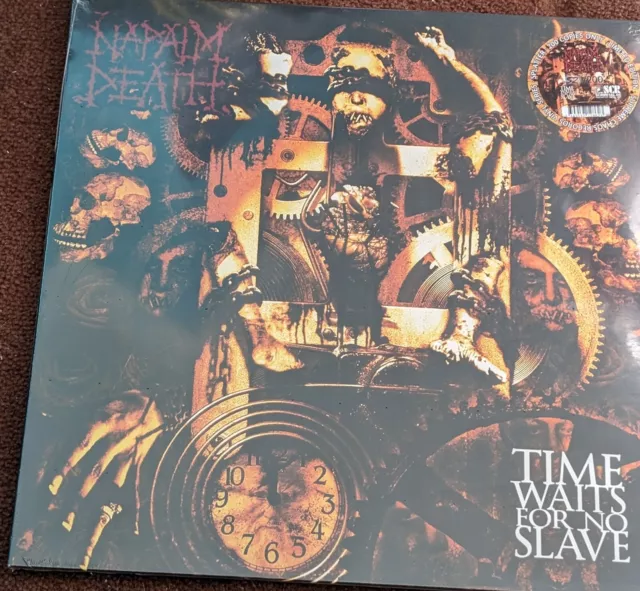 Napalm Death. Time Waits For No Slave. Splatter Vinyl Album. New No. 52 Of 200