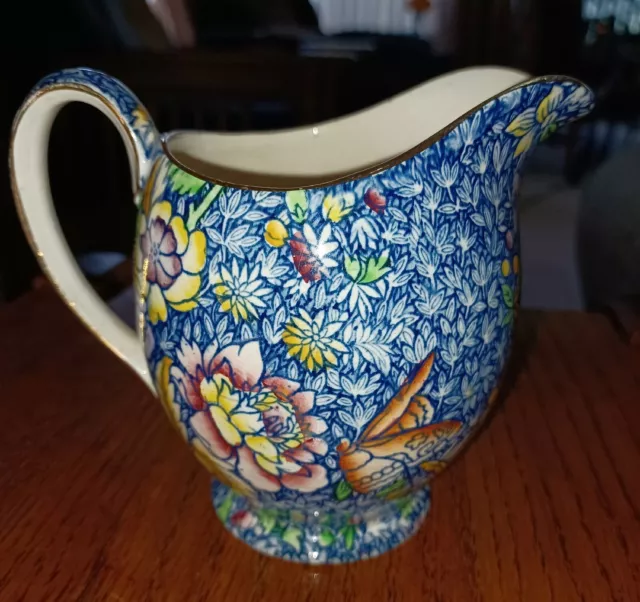 Royal Winton Grimwades Blue Chintz Anemone Pitcher
