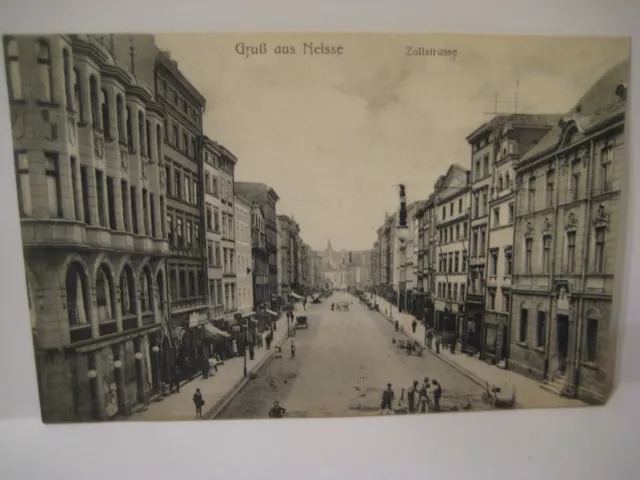 AK Postkarte , Gruss aus Neisse - Zollstrasse , gelaufen 1908