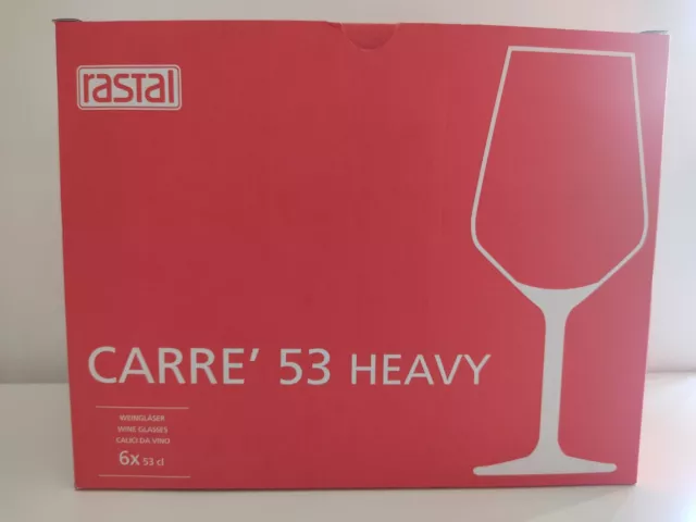 Bicchieri Calici da Vino Rastal 53cl Set di 6 Pezzi - Trasparenti, Nuovi, Toso