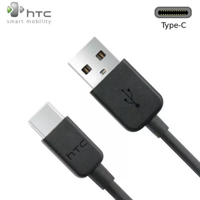 HTC Cavo USB Originale DC-M700 1m Type C Nero U ULTRA WILDIFRE E2, X EXODUS 1