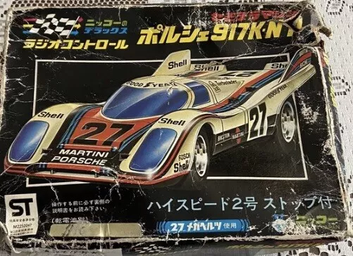 NIKKO Remote Control Car PORSCHE 917K-N1 MARTINI RACER RC JAPAN USED IN BOX RARE