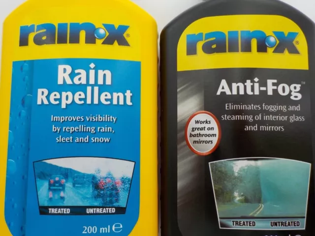 Rain X Anti Fog & Rain X Rain Repellent Car Window Mirror Glass Treatment 2