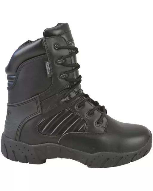 Herren Armee Stiefel MOD schwarz Leder taktisch Pro Kadett Wandern Wandern Militär 3