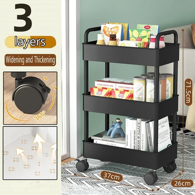 Carrello Contenitore A Rotelle Multipiano Cucina Bagno Cameretta Dispensa Mobile