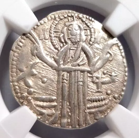 Ivan Aleksander Bulgaria  AD 1331-1371 Silver Gros NGC MS 61 Medieval