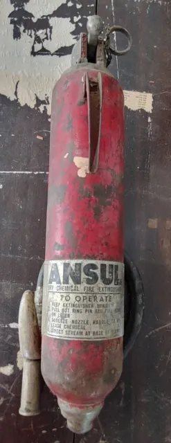 Vintage ANSUL Dry Chemical Fire Extinguisher Model 4-B "EMPTY"