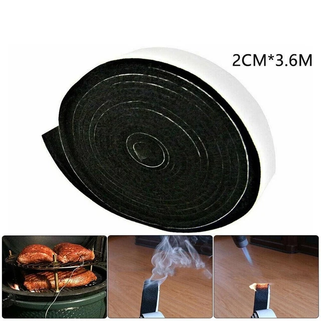 Rouleau Ruban D'étanchéité Haute Température Pour Barbecue, Fumoir - 2,5 Cm X 2,5 M, Résistant Au Feu, Remplace Joints Usés