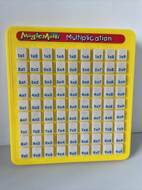 Vintage 1993 Magic Math Multiplication Machine Educational Tool Times Table Toy