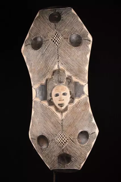 19723 An Authentic African Punu Sheild Mask Gabon