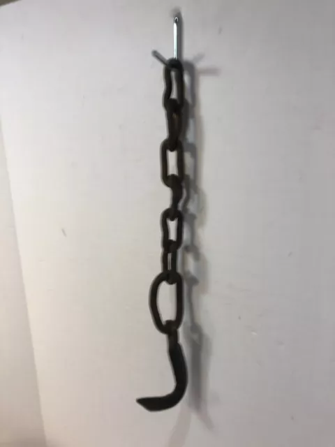 Wrought Iron Beam Hook on Length of Chain for Lantern / Basket Hanging 10.5"