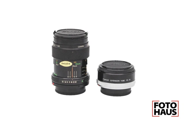 CANON MACRO LENS FD 50mm f/3.5 + Extension Tube 25 Japan 1029