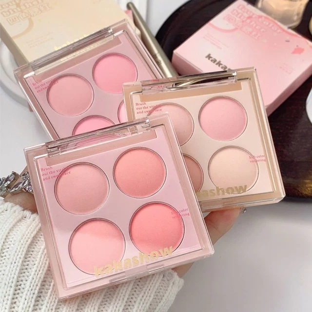 Matte Four-color Blush Palette Durable Four-color Eyeshadow Palette  Women