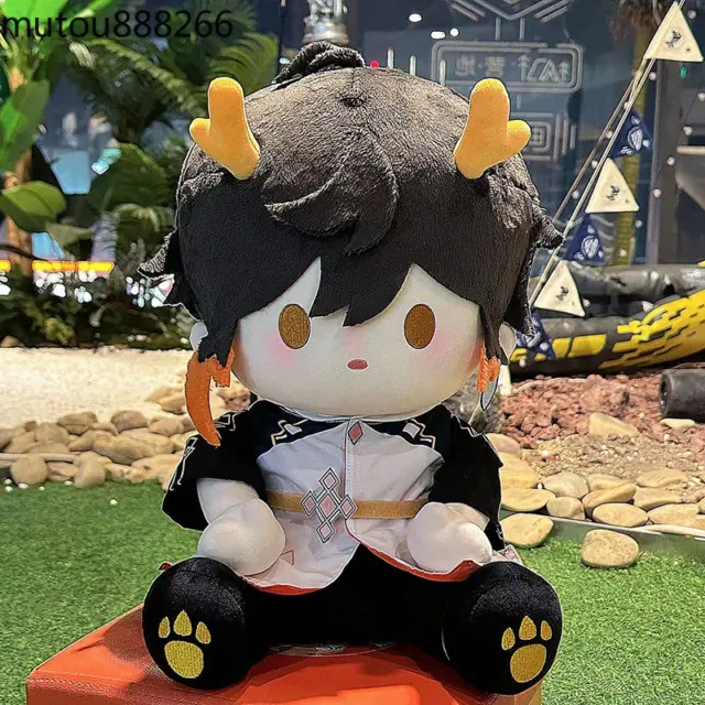 genshin impact zhongli Anime Pillow Sitting Posture Plush Doll Toys 40cm