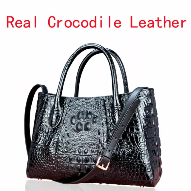 Real 100% CROCODlLE ALLlGATOR Skin Leather Women Luxury Handbag Shoulder Bag New