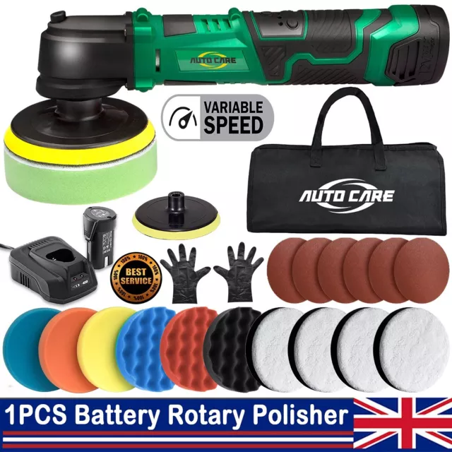 Cordless Car Polisher Buffer Sander 4" Rotary Detailing Polishing Machine Pads a