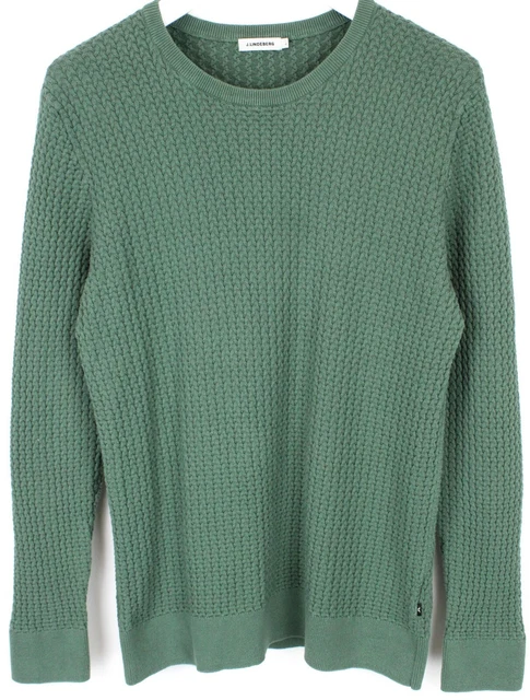 J.Lindeberg Ryan Urban Treccia Maglione Uomo Grande Girocollo Manica Lunga