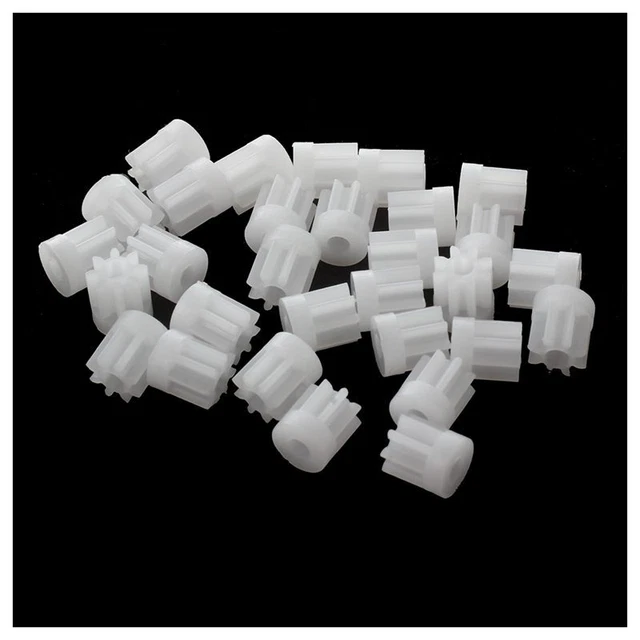 30Pcs 0.5 Modulus 8 Teeth Plastic Gear Cog for 2mm Toy Car Motor Shaft Z3A6A6