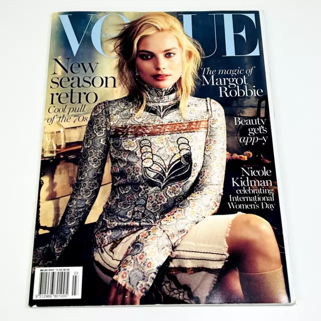 Vogue Australia March 2015 Fashion Magazine Margot Robbie, Nicole Kidman VGC