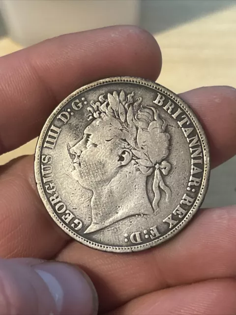 1821 George IV Silver Secundo Crown (17727)