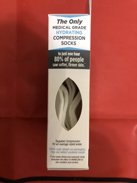 Calcetines de compresión SKINEEZ grado médico talla S/M leves/moderados 10-20 mmHg blancos 3