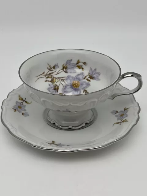 EDELSTEIN Bavaria Maria Theresia Winfield 22481 From Germany 4 Teacups & Saucers