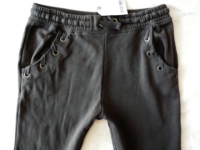 Pantaloni della felpa NEXT Ragazze grigio scuro caldo jogger tasche 12 anni CTRP14 nuovi con etichette