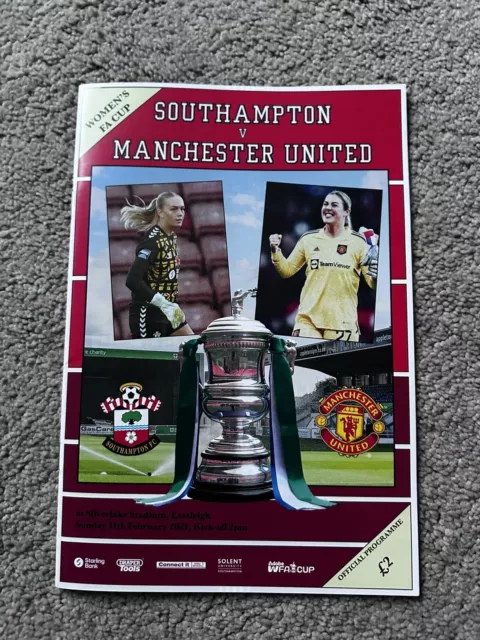 Southampton V Manchester United Man Utd Women’s FA Cup 2023-2024 11/2/24