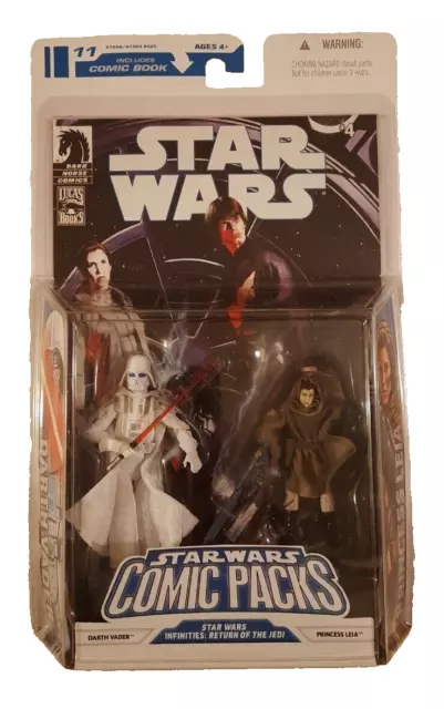 Paquetes De Cómics De Star Wars #11 Darth Vader + Figura De Princesa Leia Infinities Paquete De 2 3