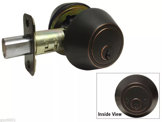 Oil Rubbed Bronze door handle knobs levers Locks entrance privacy Keyed Lock