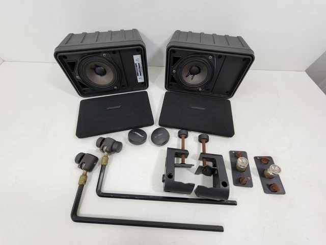 VINTAGE 1984 BOSE ROOMMATE SPEAKERS + STANDS - PARTS/REPAIR ONLY - Please Read!!