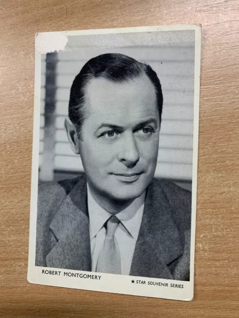 Vintage Robert Montgomery Actor Photo "Star Souvenir Series" #21 Postcard (Ll)