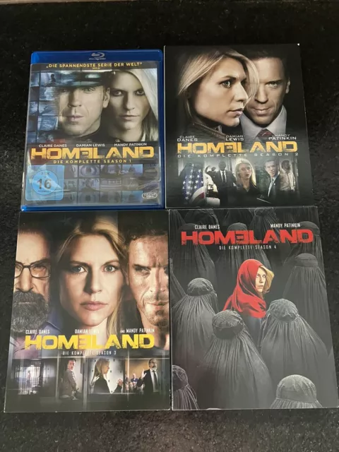 Homeland Staffel / Season 1 + 2+ 3+4 Blu-ray - Serie (4 Staffeln) Blu Ray