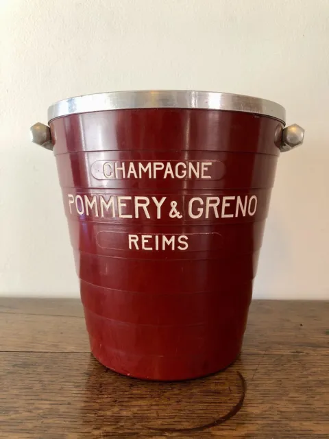 Art Deco Pommery & Greno Champagne Ice Bucket Red Bakelite