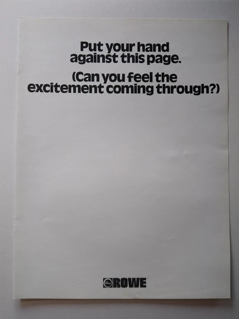Disco 200 Jukebox Flyer Original 1979 Phonograph Music Foldout Brochure Rowe