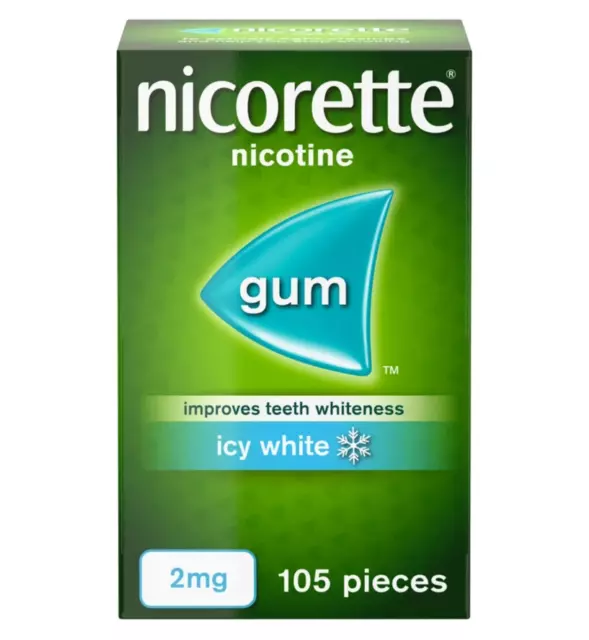 Nicorette Gummi eiweiß 4 mg 105 Stück Neu