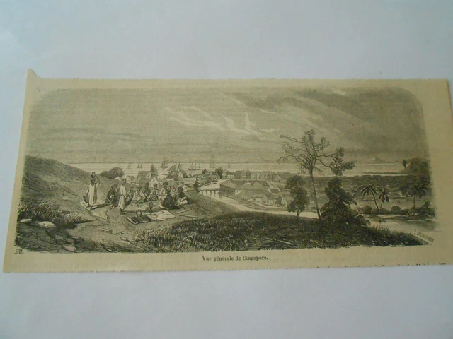 Gravure 1861 - Régates d'Anse