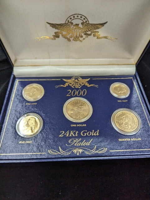 2000 One Dollar 24Kt Gold Plated Coin Set Of One