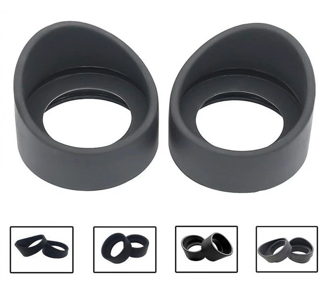 2Pcs Eye Cups Rubber Binoculars Eyepiece Caps Microscope Parts Telescopes Guards