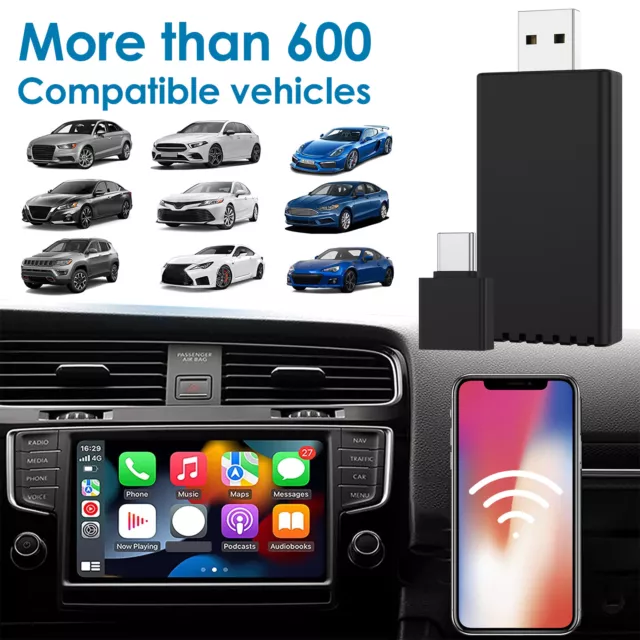 For Apple iOS 10+Car Auto Navigation Player Wireless Carplay Adapter Box  Dongle+