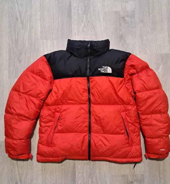 THE NORTH FACE 1996 RETRO NUPTSE FIERY RED DOWN insulated MEN'S PUFFER COAT - L