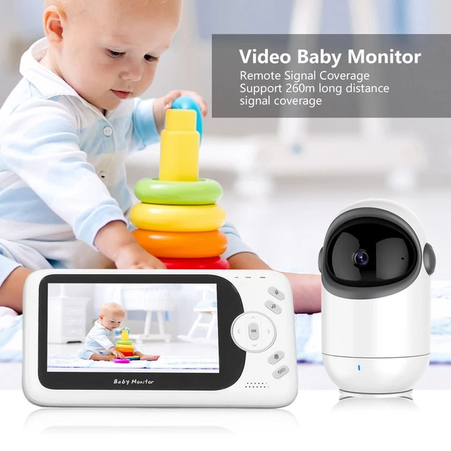 (1)Babyphone 4 3-Zoll-Video-Babyphone Mit Großem Display Video-Babyphone Mit