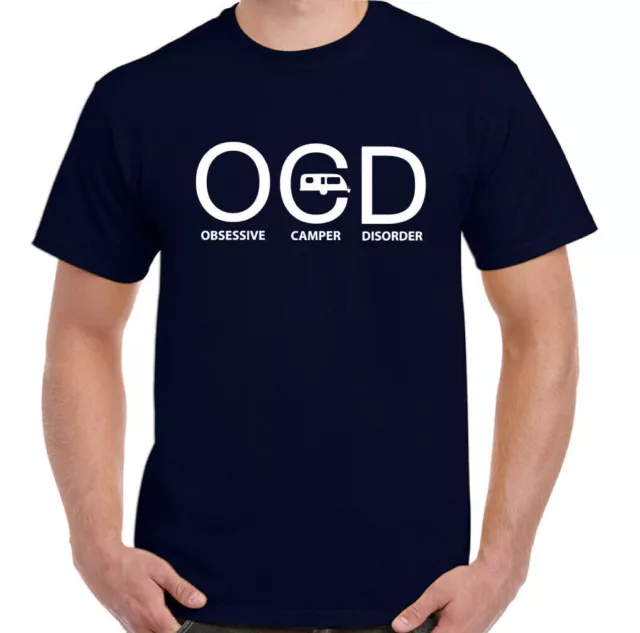 Caravan T-Shirt OCD Obsessive Camper Disorder Mens Funny Trailer Tent