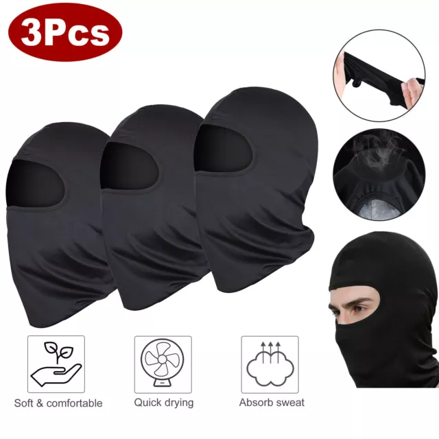 3 X Gesichtshaube Balaclava Winter Sturmhaube Fahrrad Motorrad Ski Schlauchtuch