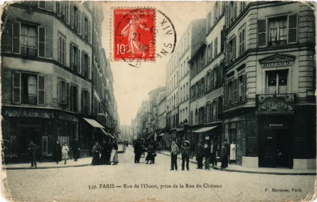 CPA Paris 14th PARIS, Rue de l'Ouest, take of Rue du Cháteau (310856)