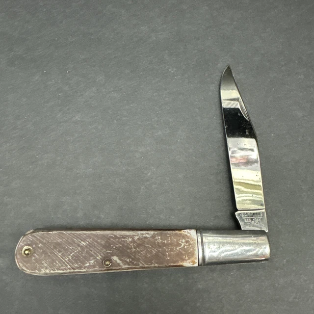 VINTAGE CAMILLUS, NEW York U.S.A. Daddy Barlow Folding Knife Brown