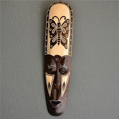 Retro African Masks Wooden Carving Painted Indonesian Tribal Decor Art Collect