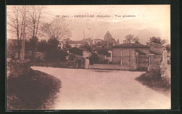 CPA Grezillac, Vue generale
