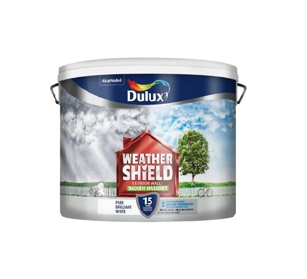 DULUX WEATHERSHIELD PURE Brilliant White Exterior Smooth Masonry