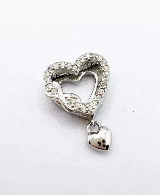 💖 Infinite Love Charm Heart For Mesh Bracelet Genuine 925 Sterling Silver 💖